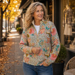 Hailey - Cardigan cu imprimeu retro de grădină cu flori — imagine 2