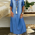 Hailey - Rochie maxi din denim — imagine 2