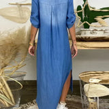 Hailey - Rochie maxi din denim — imagine 5