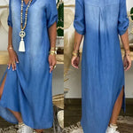 Hailey - Rochie maxi din denim — imagine 6