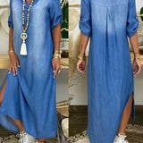 Hailey - Rochie maxi din denim — imagine 6
