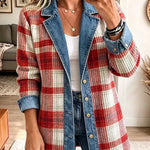 Hailey - Jachetă din denim retro cu model patchwork — imagine 1