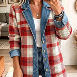 Hailey - Jachetă din denim retro cu model patchwork — imagine 1