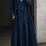 Hallie - Rochie din denim cu guler Peter Pan — imagine 4