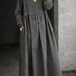 Hallie - Rochie din denim cu guler Peter Pan — imagine 8