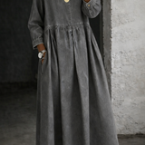 Hallie - Rochie din denim cu guler Peter Pan — imagine 8
