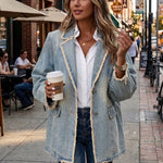 Hannah - Sacou retro oversize cu margini brute — imagine 2