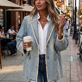 Hannah - Sacou retro oversize cu margini brute — imagine 2