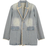 Hannah - Sacou retro oversize cu margini brute — imagine 3