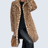 Harmony - palton lung cu imprimeu de leopard — imagine 1