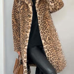 Harmony - palton lung cu imprimeu de leopard — imagine 2