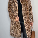 Harmony - palton lung cu imprimeu de leopard — imagine 3