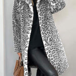 Harmony - palton lung cu imprimeu de leopard — imagine 4