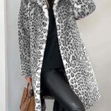 Harmony - palton lung cu imprimeu de leopard — imagine 4