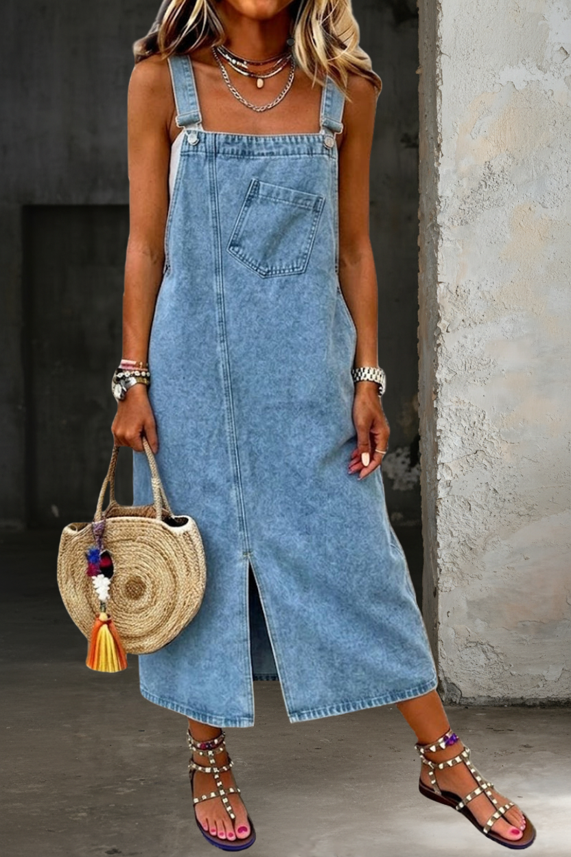 Harper - Rochie casual din denim cu pulover — imagine 2