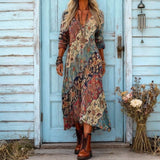 Harper - rochie casual cu mânecă lungă, cu inspirație retro — imagine 2
