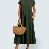 Hazel - rochie midi cu buzunare — imagine 1