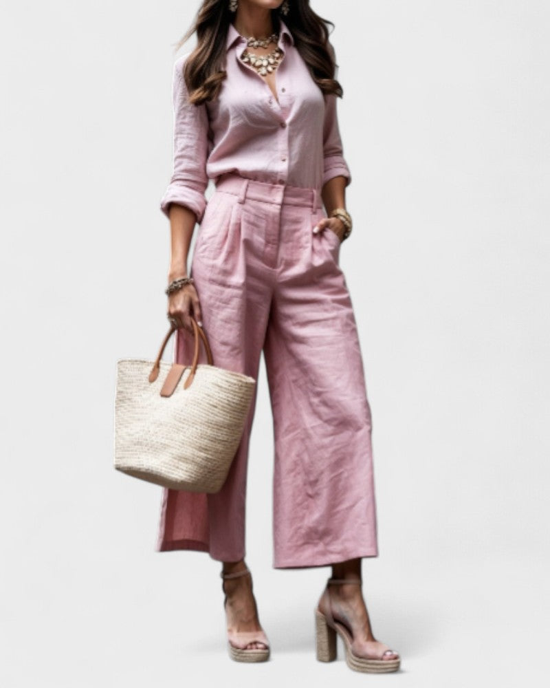 Holly - un set roz, casual și elegant — imagine 1