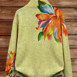 Isabella - cardigan cu imprimeu vibrant de crini tropicali — imagine 2