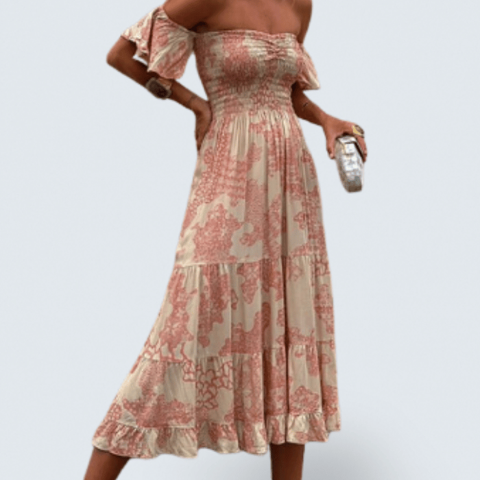 Isabella - rochie midi cu umerii goi — imagine 1