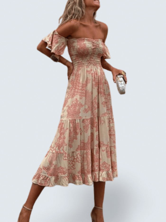 Isabella - rochie midi cu umerii goi — imagine 1