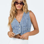 Ivy - Top din denim fără mâneci pentru femei — imagine 1