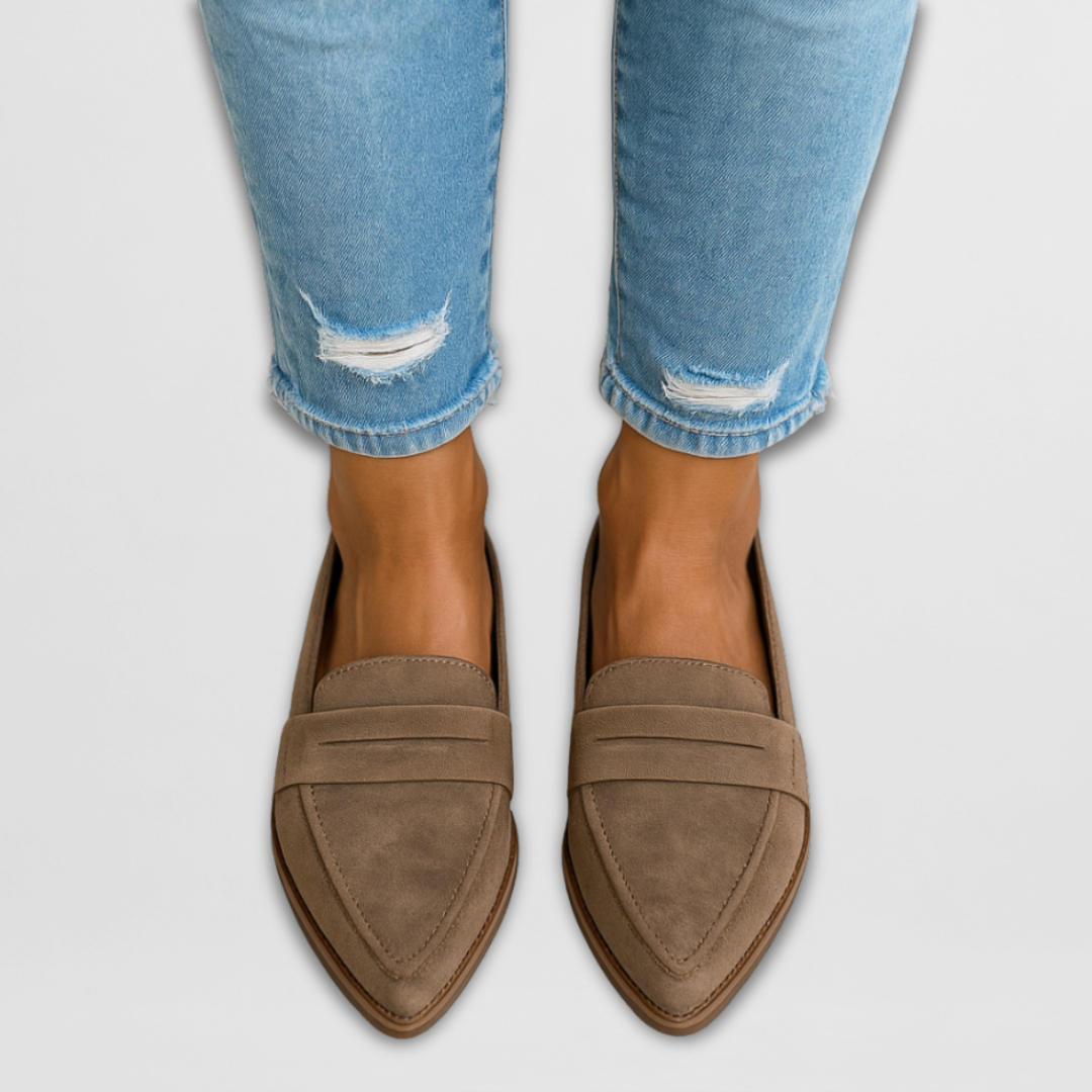 Ivy - mocasini din piele întoarsă — imagine 1