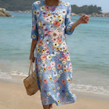 Jamie - rochie midi confortabilă și elegantă — imagine 1