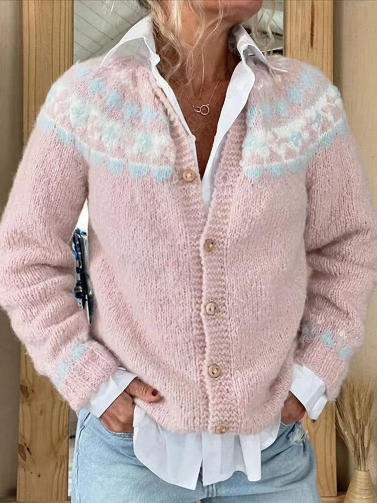 Janine - cardigan islandez retro — imagine 2