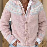 Janine - cardigan islandez retro — imagine 2