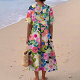 Jenna - Rochie florală în acuarelă — imagine 3