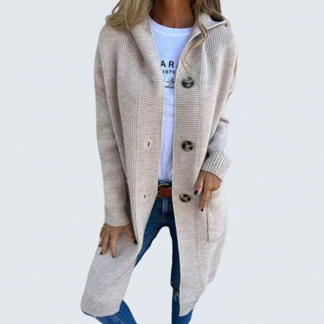 Jenna - cardigan confortabil cu glugă — imagine 1