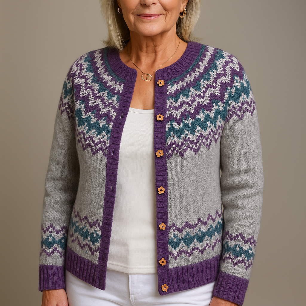 Jennifer - Cardigan islandez retro — imagine 1