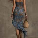 Joanna - rochie boho asimetrică cu volane — imagine 4