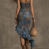 Joanna - rochie boho asimetrică cu volane — imagine 4