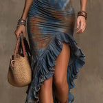 Joanna - rochie boho asimetrică cu volane — imagine 6