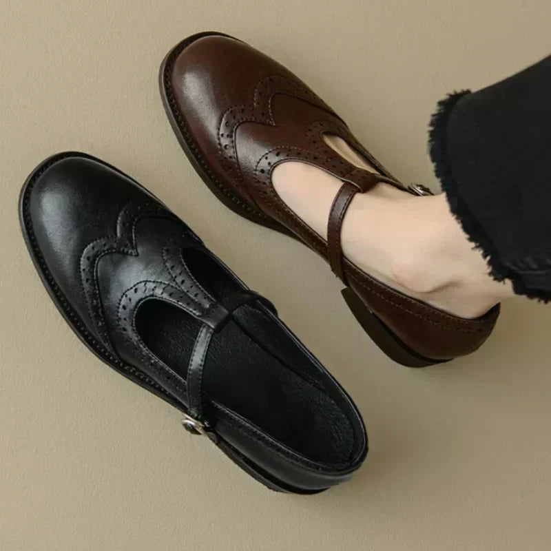 Johanna - pantofi eleganți pentru femei cu bareta în T — imagine 3