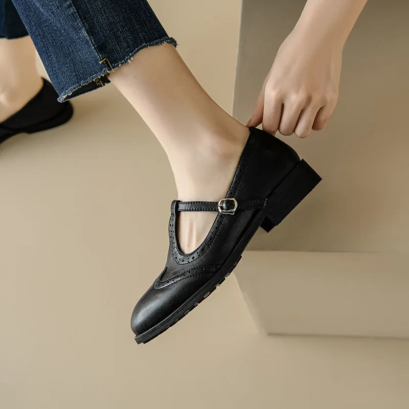 Johanna - pantofi eleganți pentru femei cu bareta în T — imagine 5