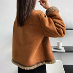 Jordan - Jachetă din shearling cu nasturi — imagine 4