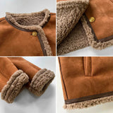 Jordan - Jachetă din shearling cu nasturi — imagine 5