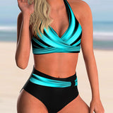 Josie - set bikini cu decolteu încrucișat și model — imagine 2