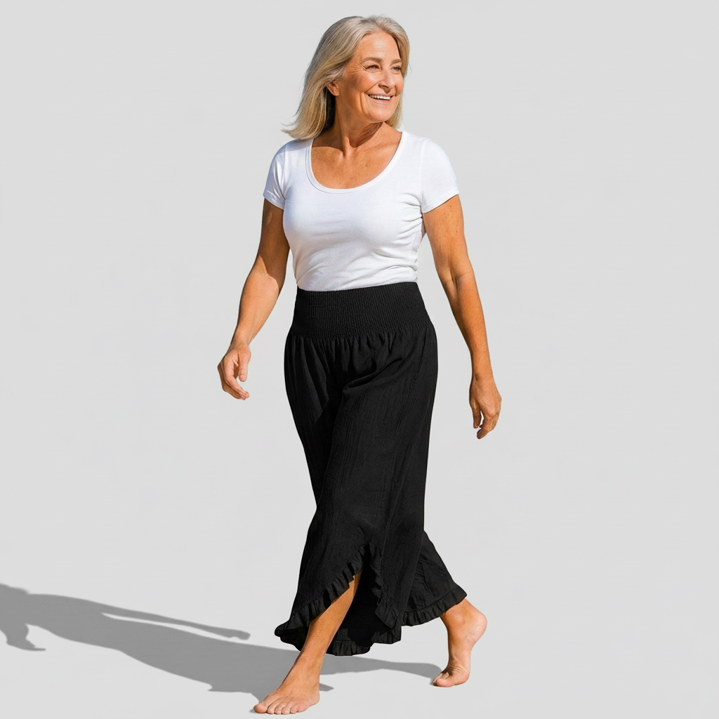 Josie - Pantaloni de in din bumbac — imagine 5