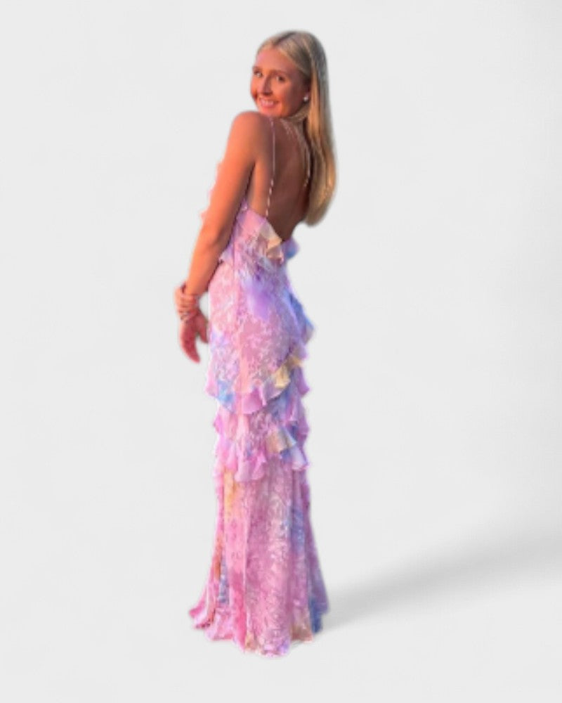 Julia - rochie lungă cu volane — imagine 1