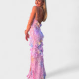 Julia - rochie lungă cu volane — imagine 1