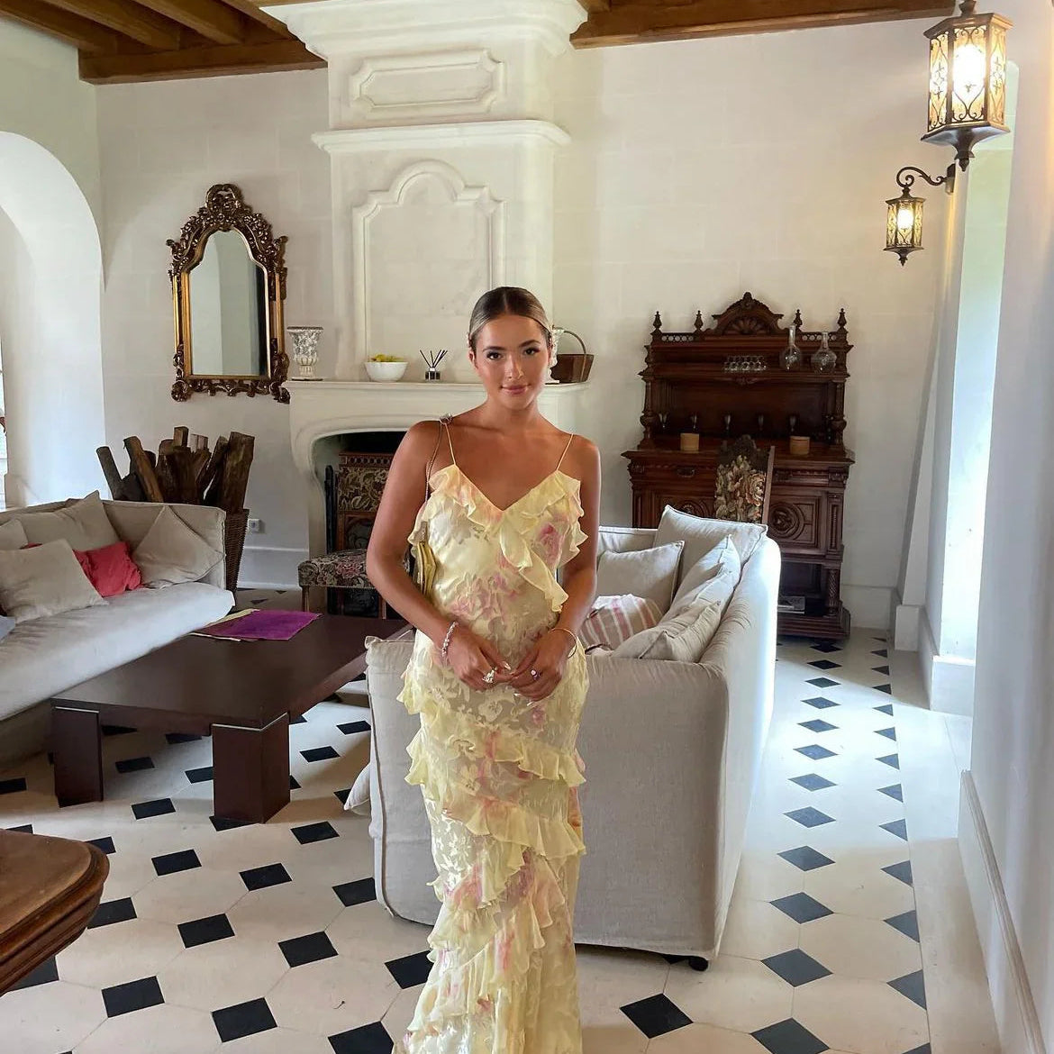 Julia - rochie lungă cu volane — imagine 4