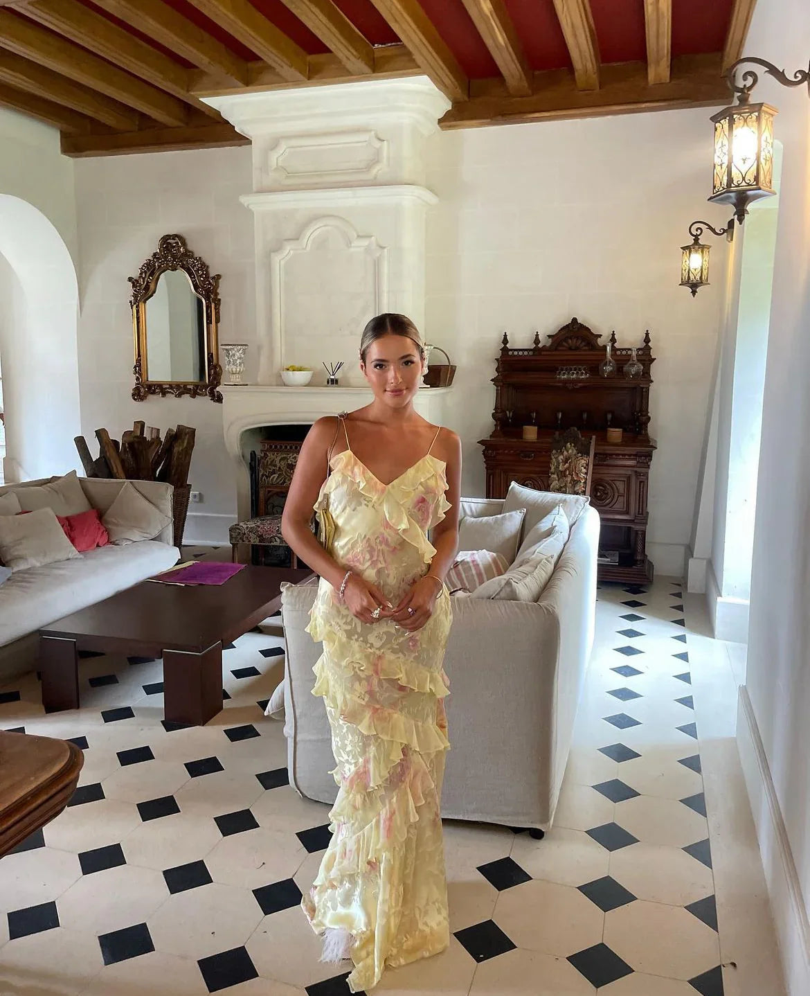 Julia - rochie lungă cu volane — imagine 4