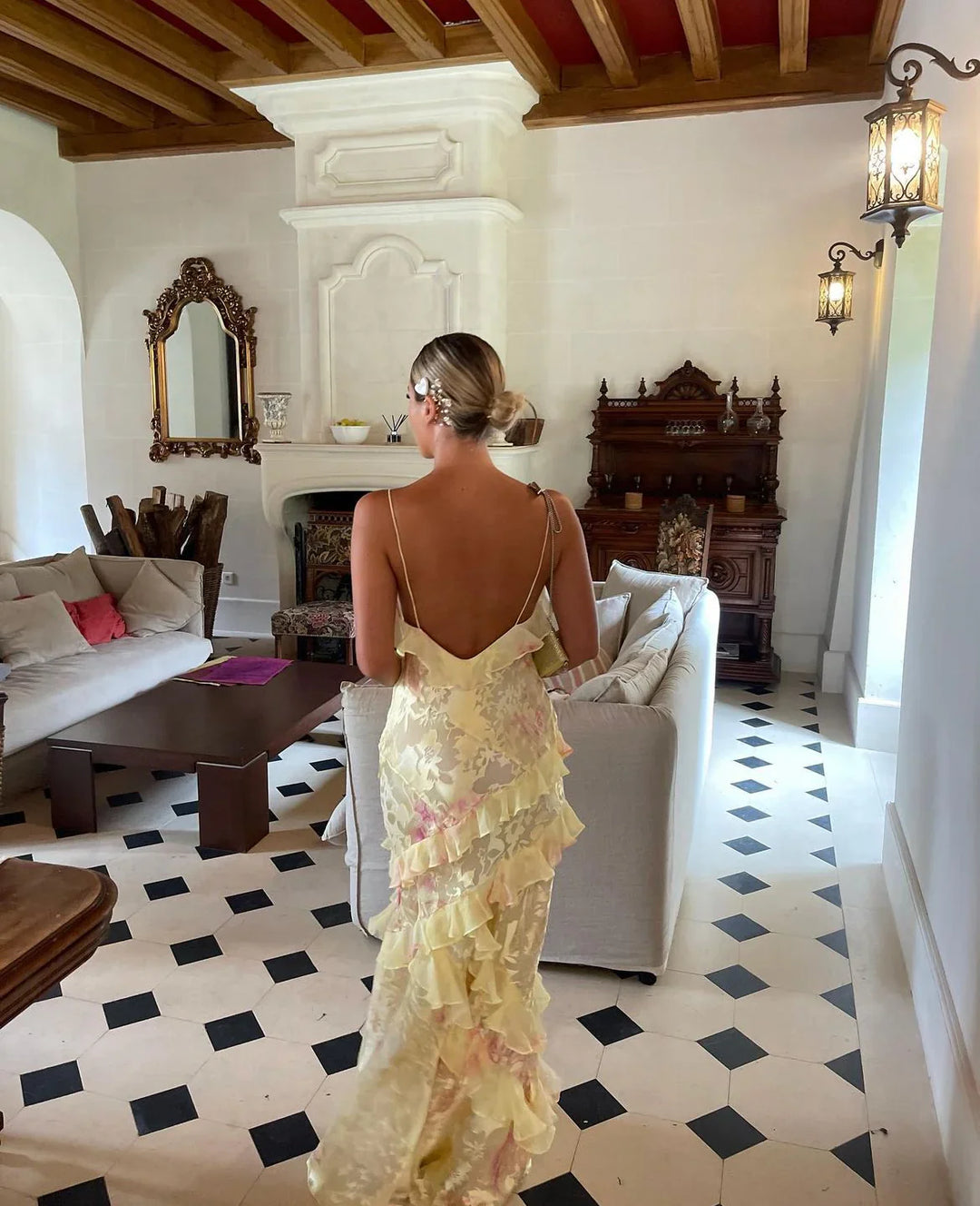 Julia - rochie lungă cu volane — imagine 5