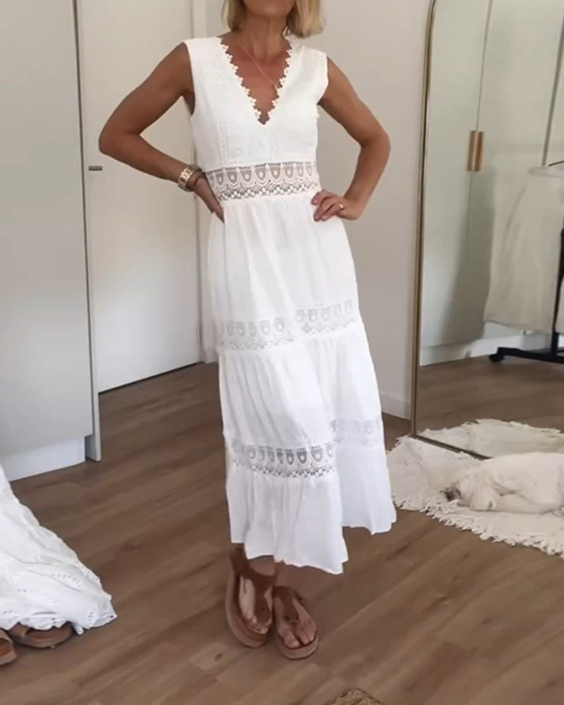 Ienupăr - rochie din dantelă cu decolteu în V — imagine 5