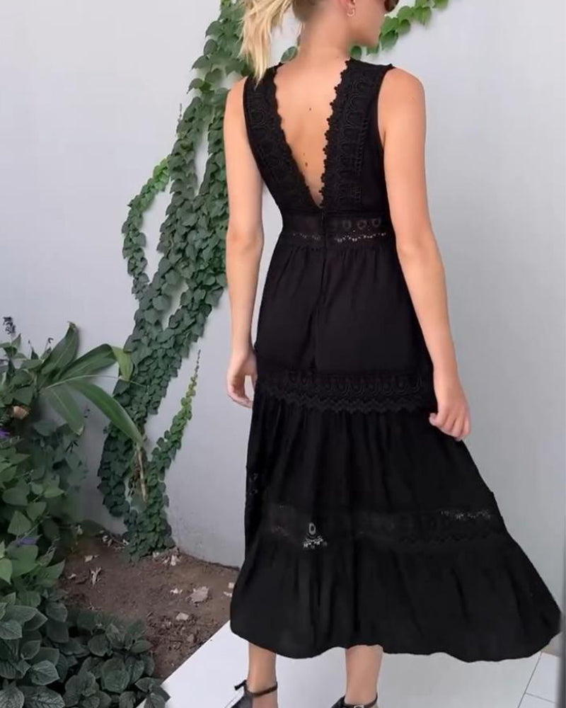 Ienupăr - rochie din dantelă cu decolteu în V — imagine 12