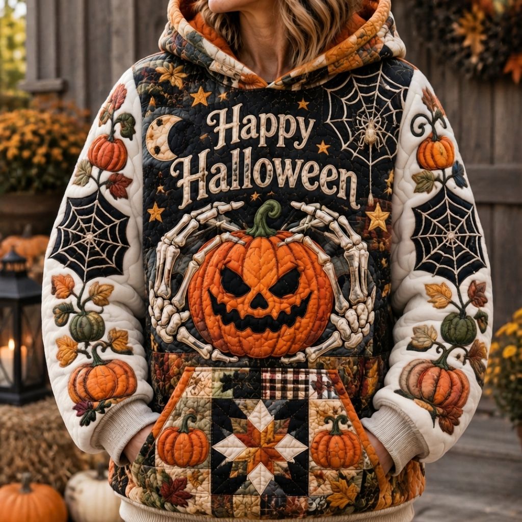 Hanorac cu glugă - Dovleac de Halloween cu zâmbet rău — imagine 1